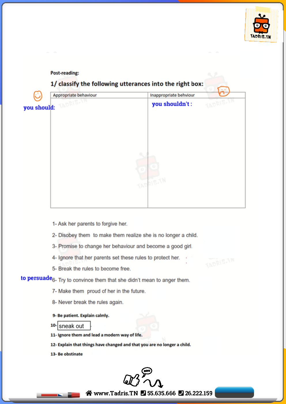 ≡ Family Responsibilities – Lesson 2 : sharing Responsabilities — السنة ...